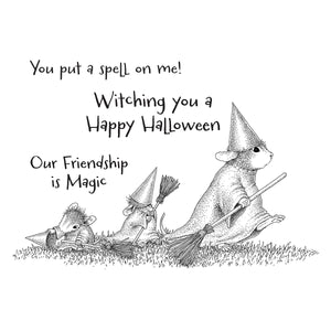 House-Mouse Halloween Flight Cling Rubber Stamp Set