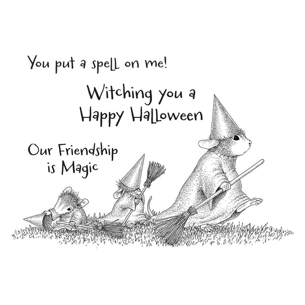 House-Mouse Halloween Flight Cling Rubber Stamp Set