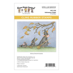 House-Mouse Halloween Flight Cling Rubber Stamp Set