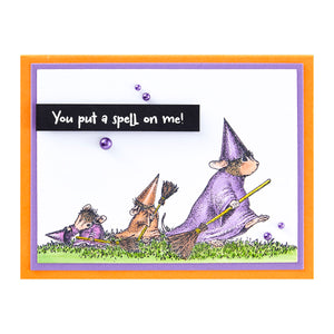 House-Mouse Halloween Flight Cling Rubber Stamp Set