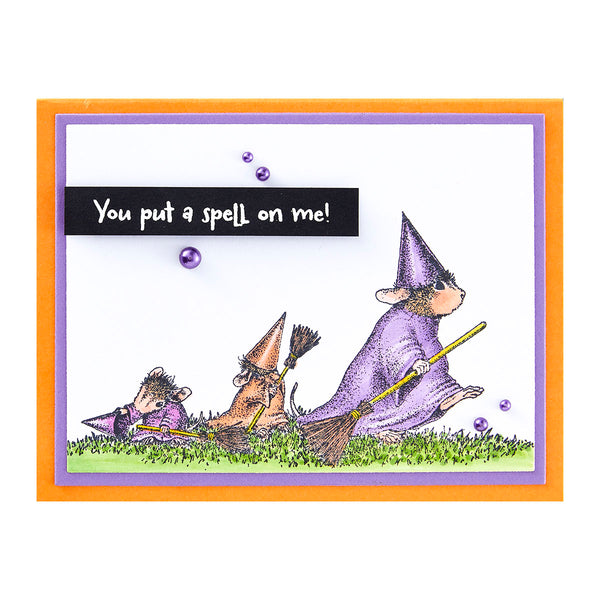 House-Mouse Halloween Flight Cling Rubber Stamp Set