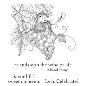 Cheers Cling Rubber Stamp from the House-Mouse Sweet Moments Collection