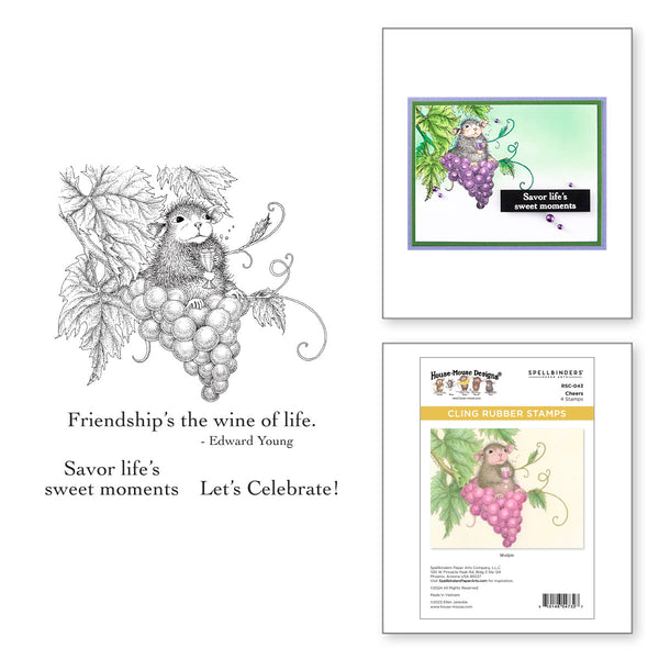 Cheers Cling Rubber Stamp from the House-Mouse Sweet Moments Collection