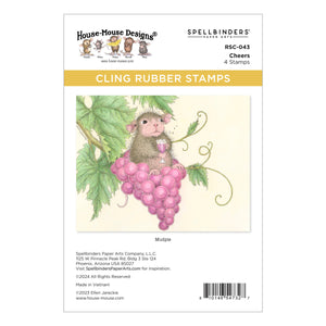 Cheers Cling Rubber Stamp from the House-Mouse Sweet Moments Collection