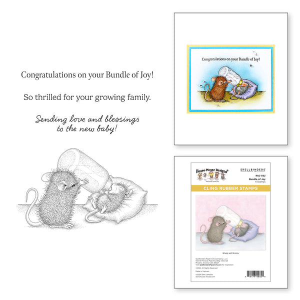 House-Mouse Bundle of Joy Cling Rubber Stamp Set