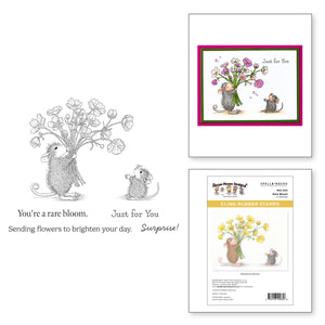 House-Mouse Rare Bloom Cling Rubber Stamp Set