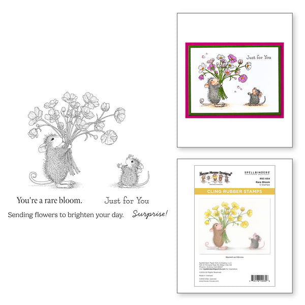 House-Mouse Rare Bloom Cling Rubber Stamp Set