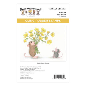 House-Mouse Rare Bloom Cling Rubber Stamp Set