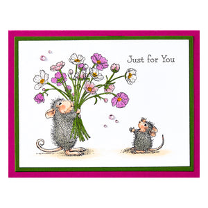 House-Mouse Rare Bloom Cling Rubber Stamp Set