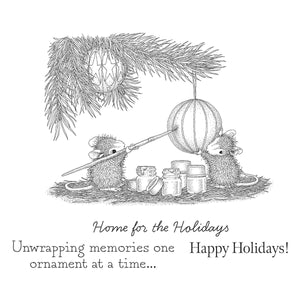 Unwrapping Memories Cling Rubber Stamp Set from the House-Mouse Tree-mendous Christmas Collection