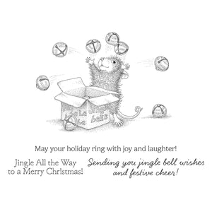Jingle Bell Wishes Cling Rubber Stamp Set from the House-Mouse Tree-mendous Christmas Collection