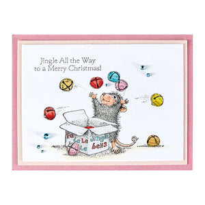 Jingle Bell Wishes Cling Rubber Stamp Set from the House-Mouse Tree-mendous Christmas Collection