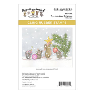 Tree-mendous Christmas Cling Rubber Stamp Set from the House-Mouse Tree-mendous Christmas Collection