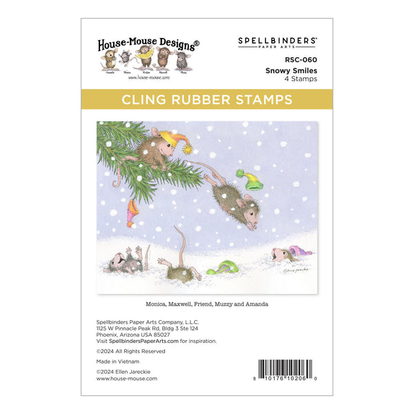 Snowy Smiles Cling Rubber Stamp Set from the House-Mouse Tree-mendous Christmas Collection