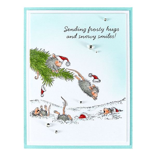 Snowy Smiles Cling Rubber Stamp Set from the House-Mouse Tree-mendous Christmas Collection