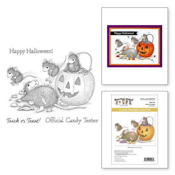 Trick or Treat! Cling Rubber Stamp Set from the House-Mouse Tree-mendous Christmas Collection