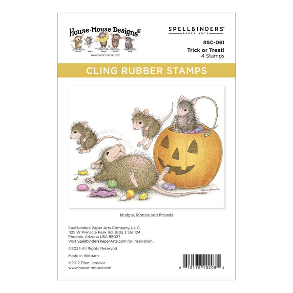 Trick or Treat! Cling Rubber Stamp Set from the House-Mouse Tree-mendous Christmas Collection