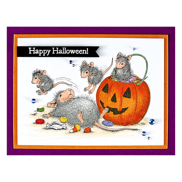 Trick or Treat! Cling Rubber Stamp Set from the House-Mouse Tree-mendous Christmas Collection