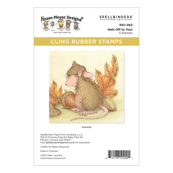 Hats Off to You! Cling Rubber Stamp Set from the House-Mouse Tree-mendous Christmas Collection