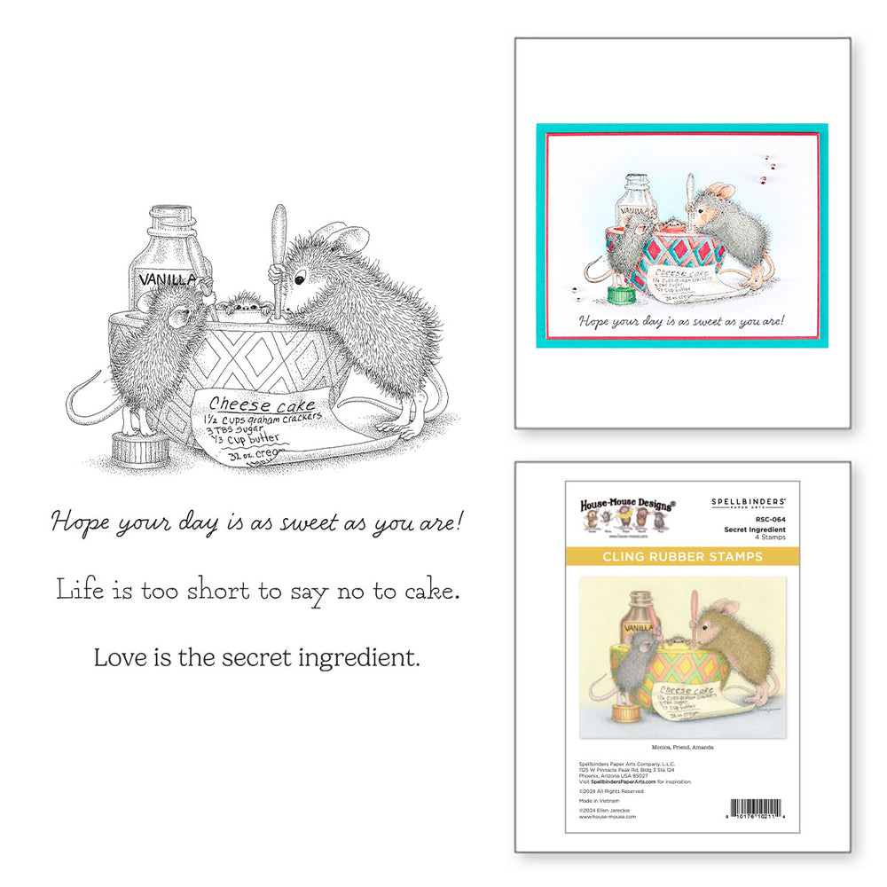Secret Ingredient Cling Rubber Stamps from the House-Mouse Heart and Soul Collection
