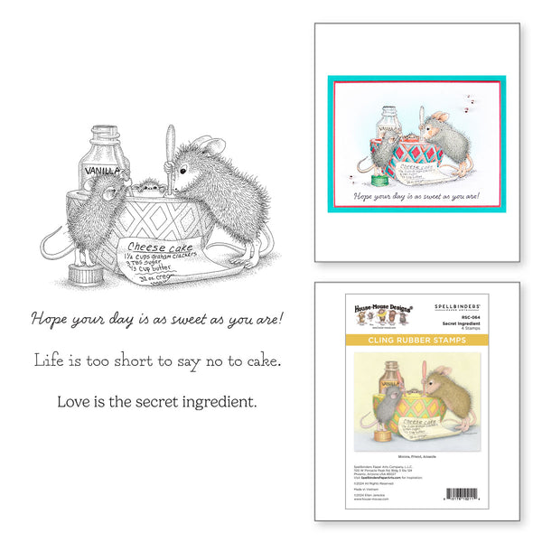 Secret Ingredient Cling Rubber Stamps from the House-Mouse Heart and Soul Collection