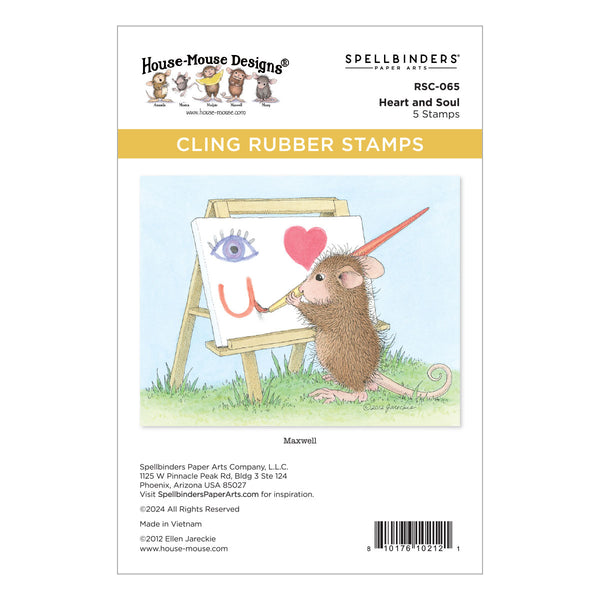 Heart and Soul Cling Rubber Stamps from the House-Mouse Heart and Soul Collection