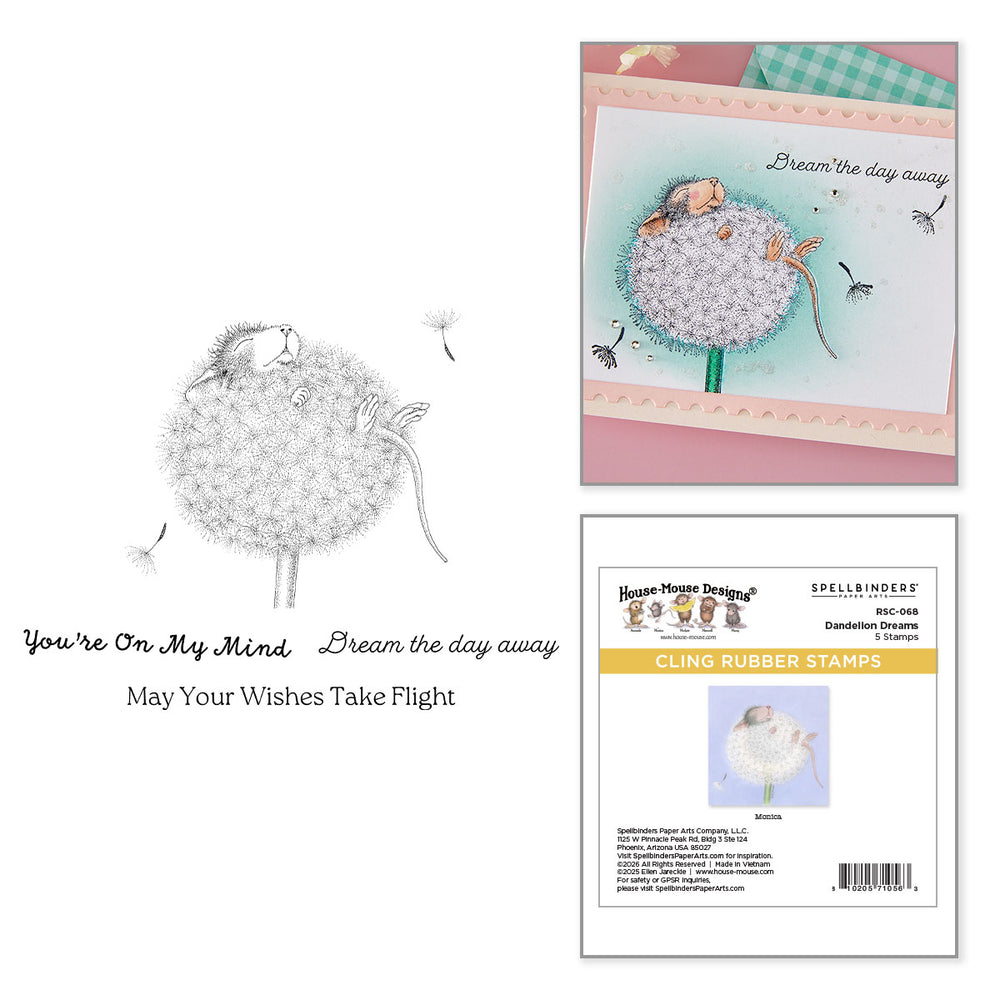 House-Mouse Dandelion Dreams Cling Stamp Set
