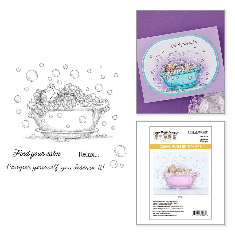 House-Mouse Spa Day Cling Stamp Set