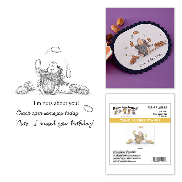 House-Mouse Nuts about You Cling Stamp Set