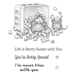 House-Mouse Blueberry Buddies Cling Rubber Stamp Set