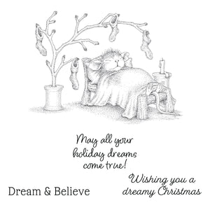House-Mouse Holiday Dreams Cling Rubber Stamp Set