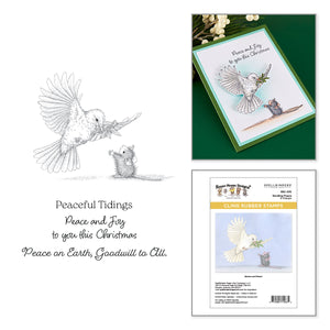 House-Mouse Sending Peace Cling Rubber Stamp Set