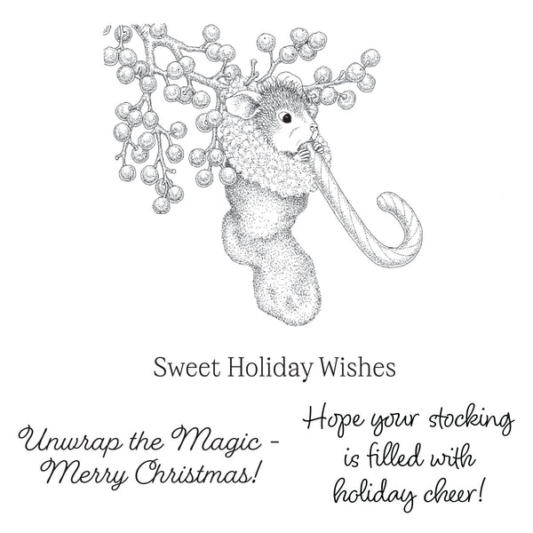 House-Mouse Sweet Twist Cling Rubber Stamp Set