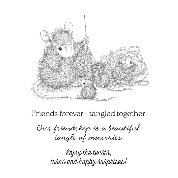 House-Mouse Tangled Cling Rubber Stamp Set