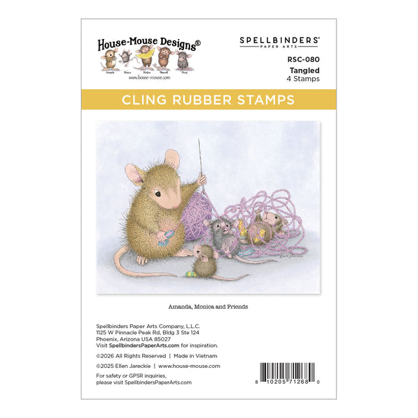 House-Mouse Tangled Cling Rubber Stamp Set