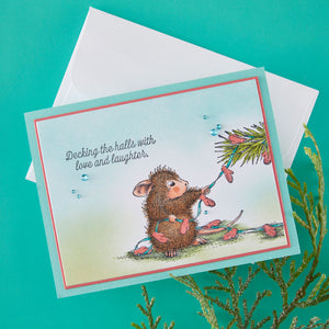 House-Mouse Smitten with Mittens Cling Rubber Stamp Set