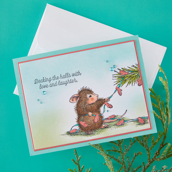 House-Mouse Smitten with Mittens Cling Rubber Stamp Set