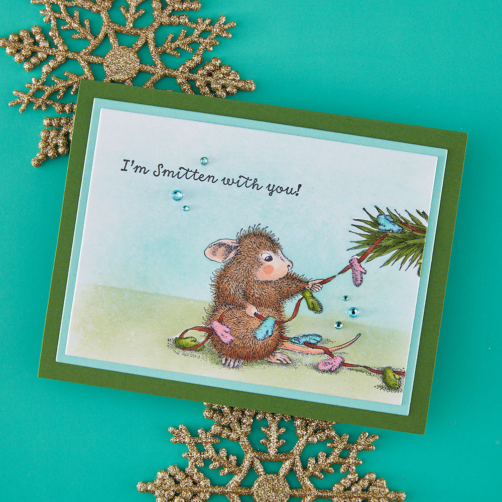 House-Mouse Smitten with Mittens Cling Rubber Stamp Set