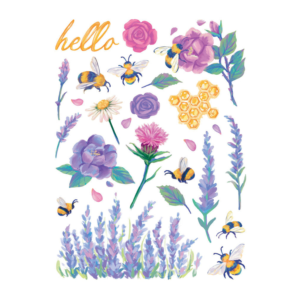 Hero Arts Bees and Florals Hero Transfers