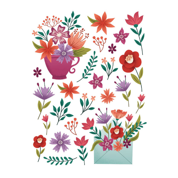 Hero Arts Colorful Florals Hero Transfers