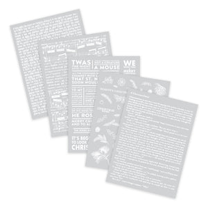 Hero Arts White Holiday Collage Hero Transfers
