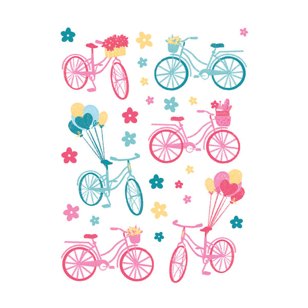 Hero Arts Floral & Balloon Bicycles Hero Transfers