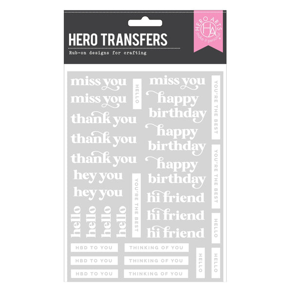 Hero Arts Must Have Messages Hero Transfers