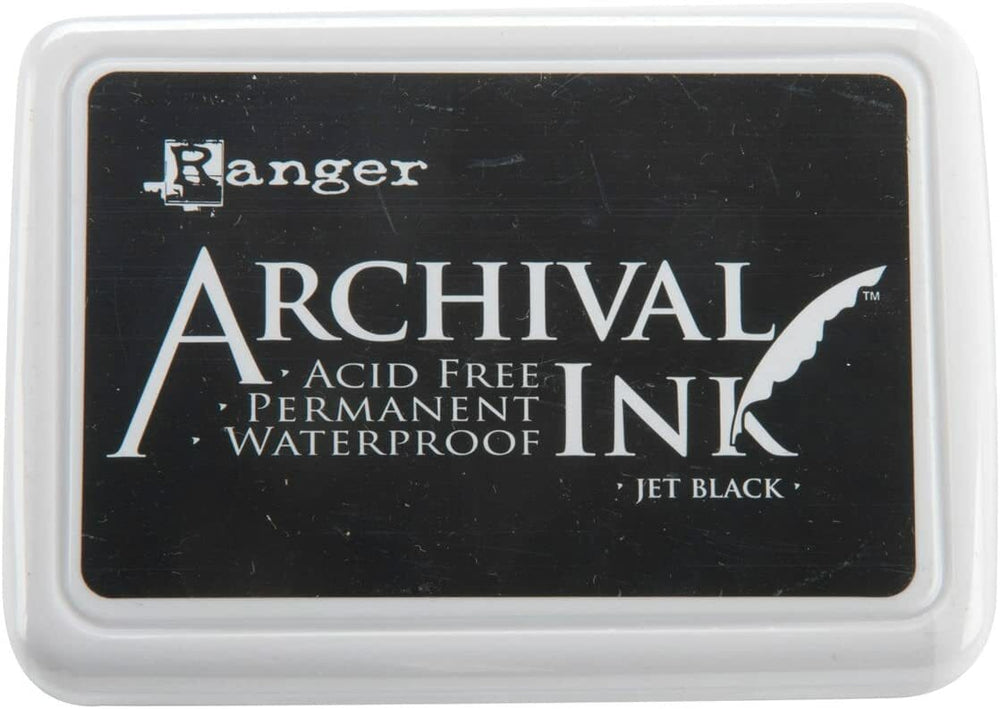 Ranger Archival Jet Black Archival Ink Pad & Reinker Bundle