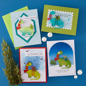 Independent Exclusive - Dino-Sized Holiday Clear Stamp & Die Set