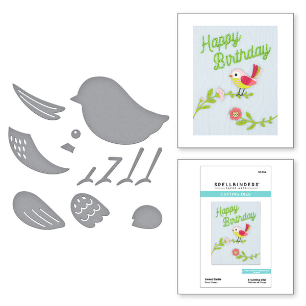 Sweet Birdie Etched Dies from the Just Wanted To Say Collection