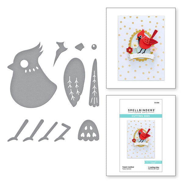 Tweet Cardinal Etched Dies
