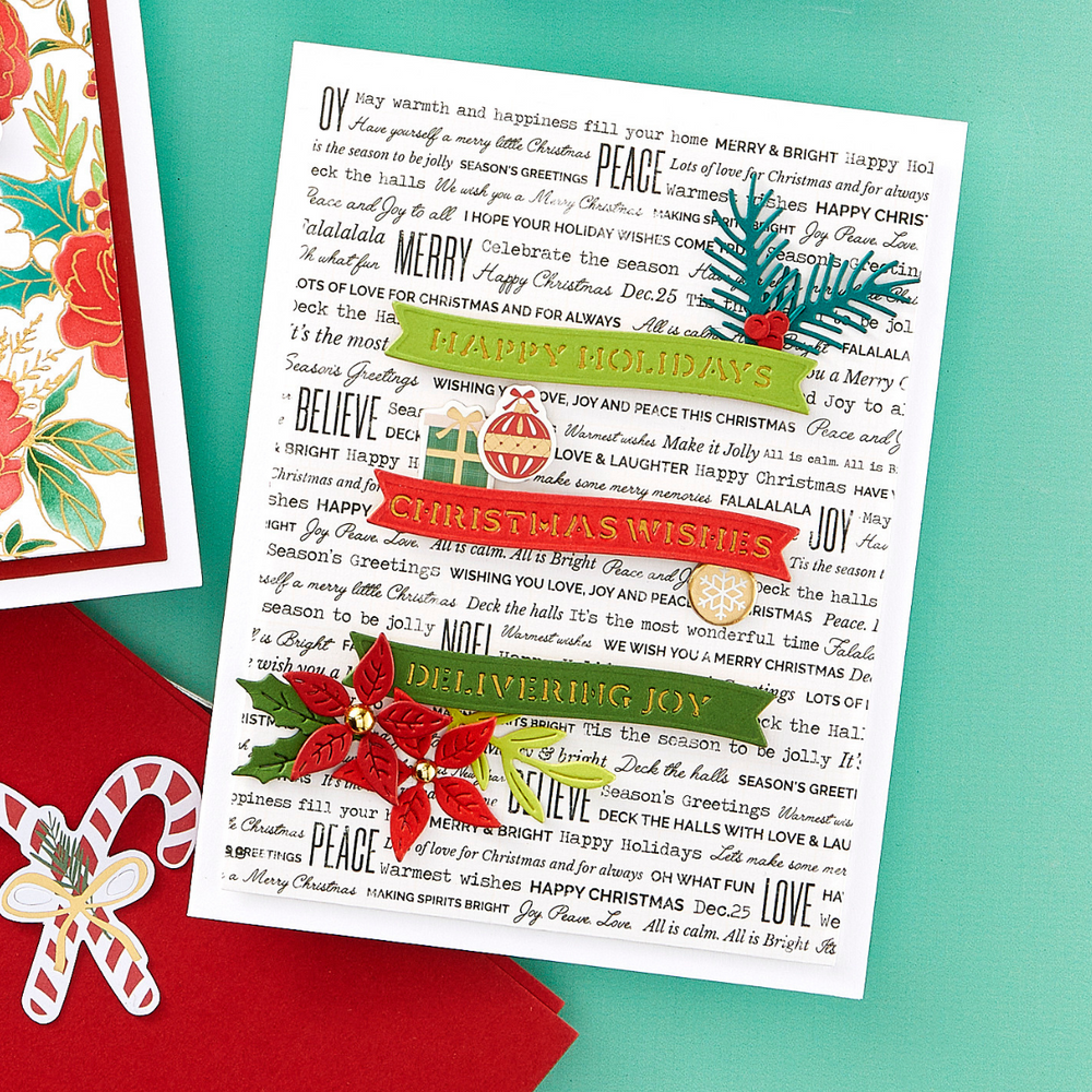 Handmade Sentiments Etched Dies from the Handmade Holidays Collection
