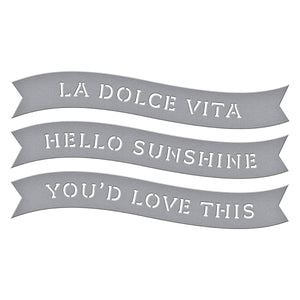 La Dolce Vita Banners Etched Dies