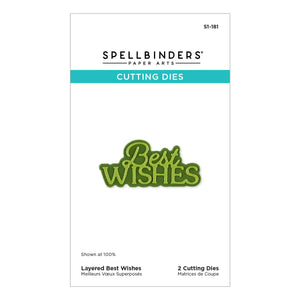 Layered Best Wishes Etched Dies